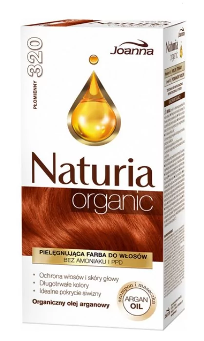 Joanna NATURIA Naturia Organic Farba do włosów 320 płomienny