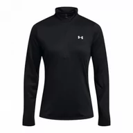 Koszulki sportowe damskie - Damski longsleeve treningowy Under Armour Tech 1/2 Zip- Solid - czarny - UNDER ARMOUR - miniaturka - grafika 1