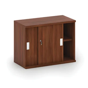 B2B Partner Nadstawka z przesuwnymi drzwiami, 800 x 400 x 600 mm, orzech CF-C80601-W, SS-881 - Inne meble biurowe - miniaturka - grafika 1