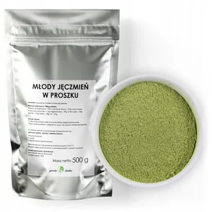 Młody Jęczmień W Proszku Naturalny Polski 500G - Ziarna i nasiona roślin strączkowych - miniaturka - grafika 1