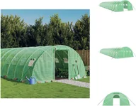 Szklarnie ogrodowe - vidaXL Szklarnia z ramą stalową zielona 72 m² 18x4x2 m - Szklarnie - miniaturka - grafika 1