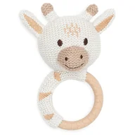 Gryzaki dla dzieci - Jollein gryzak silikonowy z grzechotką Żyrafa GIRAFFE - miniaturka - grafika 1