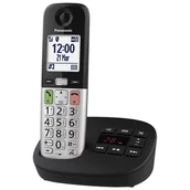 Telefony stacjonarne - Panasonic KX-TGU430 Telefon w systemie DECT Nazwa i identyfikacja dzwoniącego Czarny, Szary - miniaturka - grafika 1