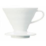 Zaparzacze i kawiarki - Hario ceramiczny Drip V60-02 biały VDC-02W - miniaturka - grafika 1