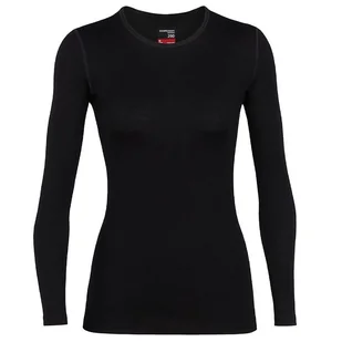 Koszulka Icebreaker Merino 260 Tech Long Sleeve Crewe Thermal Top 1043870011 - czarna - Koszulki i topy damskie - miniaturka - grafika 1