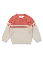 Bluzy i sweterki niemowlęce - Sense Organics Sweter "Victor" w kolorze beżowo-czerwonym - miniaturka - grafika 1
