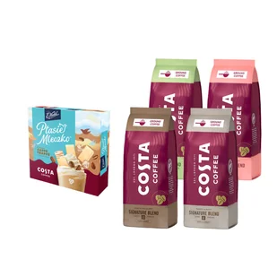 ZESTAW - Kawy mielone Costa Coffee 4x500g + Ptasie Mleczko Wedel Caffe Frappe Costa Coffee 340g - Kawa - miniaturka - grafika 2