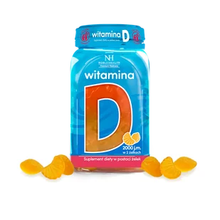 Noble Health SP. Z O.O. Witamina D w żelkach dla dzieci i dorosłych 180 g 8578331 - Witaminy i minerały - miniaturka - grafika 1