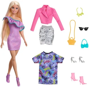 Lalka Barbie Mattel Barbie & Party Fashions HYT61 - Lalki dla dziewczynek - miniaturka - grafika 1