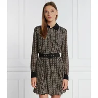 Sukienki - Liu Jo Jedwabna sukienka z paskiem - miniaturka - grafika 1