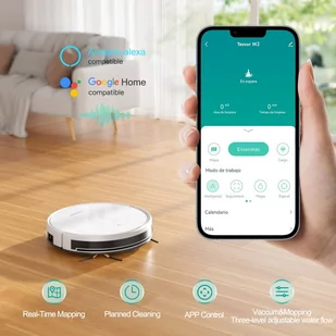 Robot sprzątający Tesvor M2 Biały - Roboty sprzątające - miniaturka - grafika 4