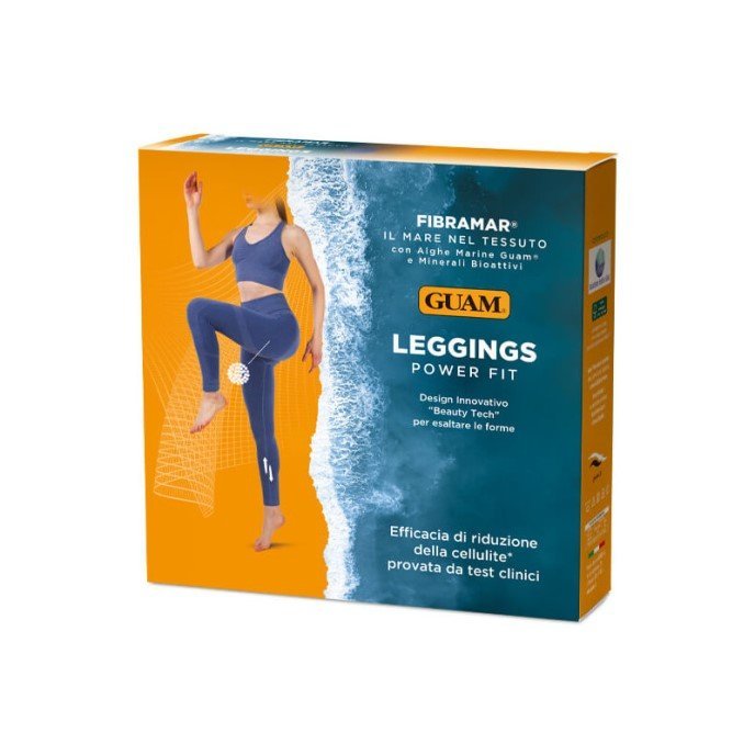 Guam Legginsy Antycellulitowe Wyszczuplające Power Fit Blue S-M Niebieskie