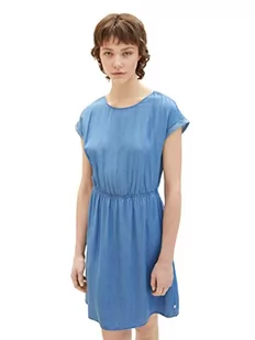 TOM TAILOR Denim Damska sukienka dżinsowa Basic, 10110 – Blue Denim, XXL - Sukienki - miniaturka - grafika 1