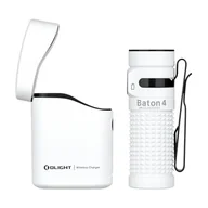 Latarki - OLIGHT Baton 4-częściowy zestaw mini latarka LED z funkcją ściemniania, ładowalna latarka do 190 dni, czas pracy 1300 lm, 170 m, super jasna, mała latarka do codziennego użytku, IPX8 (biała) - miniaturka - grafika 1
