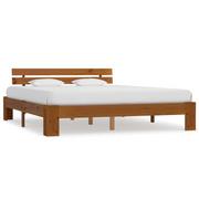 Łóżka - vidaXL Rama łóżka, miodowy brąz, lite drewno sosnowe, 180 x 200 cm - miniaturka - grafika 1