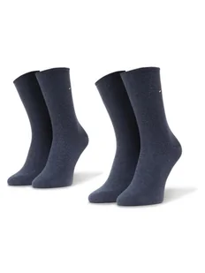 Tommy Hilfiger Zestaw 2 par wysokich skarpet damskich 371221356 Granatowy - Skarpetki damskie - miniaturka - grafika 1