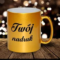 Kubki - Złoty kubek SOFT METALIC z Twoim nadrukiem - miniaturka - grafika 1