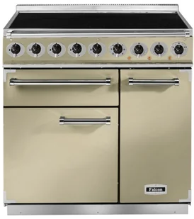 Kuchenka elektryczna Kuchnia z płytą indukcyjną FALCON Deluxe 90 Kremowy chrom - Kuchenki elektryczne - miniaturka - grafika 1