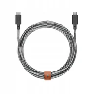 Kable USB - Native Union Belt Cable XL 100W - kabel USB-C - USB-C, 3 m (zebra) - miniaturka - grafika 1