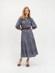 Sukienka maxi w drobne kwiaty - Sukienki - miniaturka - grafika 1