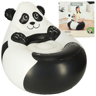 BESTWAY 75116 Fotel dmuchany puf panda 70kg - Materace dmuchane i koła do pływania - miniaturka - grafika 1