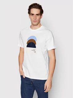 Koszulki męskie - s.Oliver T-Shirt 2111344 Biały Regular Fit - grafika 1
