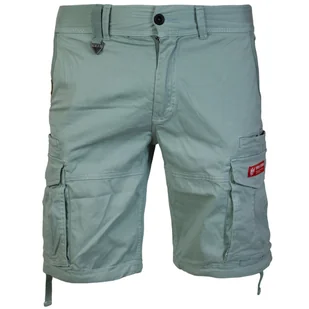 spodnie bojówki krótkie YAKUZA PREMIUM - CARGO SHORTS dark mint-XL - Spodnie męskie - miniaturka - grafika 1