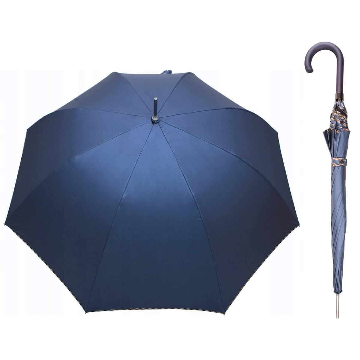 Długa bardzo mocna automatyczna metaliczna parasolka polskiej marki Parasol