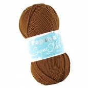 Pasmanteria - Włóczka PAPATYA SUPER STITCH AKRYLOWA GRUBA AKRYL 100% kolor BRĄZOWY 9050 - miniaturka - grafika 1