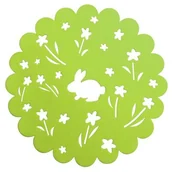 Obrusy i serwetki - Podkładka Bunny filcowa okrągła 38 cm zielony - miniaturka - grafika 1