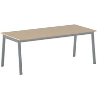 Stoły warsztatowe - B2B Partner Stół PRIMO BASIC z szarosrebrnym stelażem, 2000 x 900 x 750 mm, buk 499066 - miniaturka - grafika 1