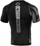 Koszulki sportowe męskie - Octagon Rashguard Ultimate Black/Grey - miniaturka - grafika 1