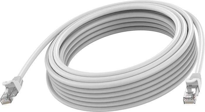 RJ45 m zu RJ45 m - STP geschirmtes Twisted-Pair - CAT 6a - 10 Gbps - 24 AWG - mit Knickschutz - 3 m - weiss