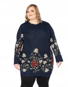 Bluzki damskie - Duża Tunika Sukienka Bluzka Damska 416 r 4XL - miniaturka - grafika 1