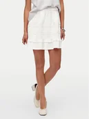 Spódnice - Vero Moda Spódnica mini Pretty 10325239 Biały Regular Fit - miniaturka - grafika 1