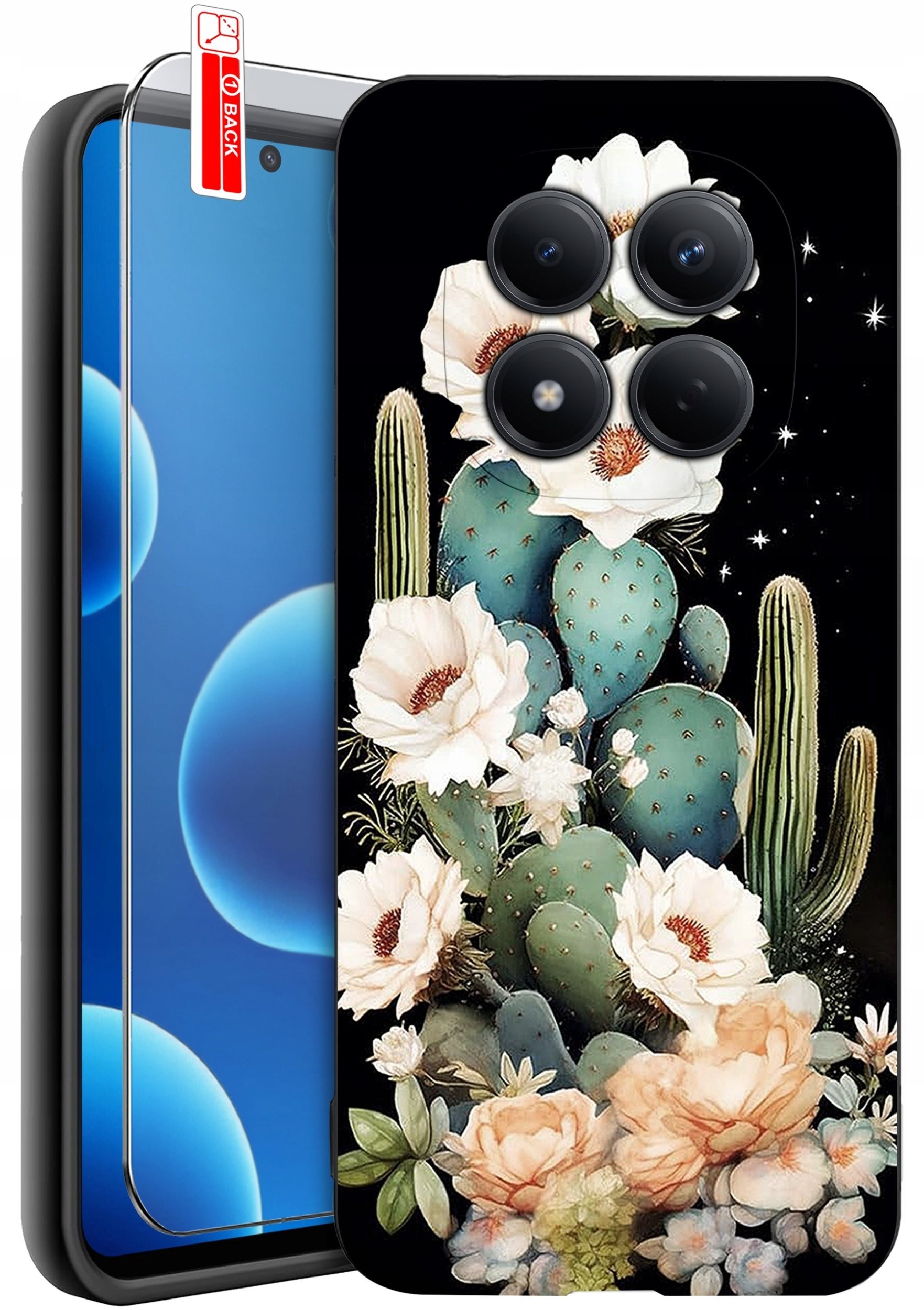 krainaGSM Etui Do Xiaomi Redmi Note 15 Pro 5G Wzory Silikonowe Matt Case + Szkło