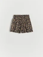 Spodnie i spodenki dla dziewczynek - Reserved - Szorty w zwierzęcy wzór - wielobarwny - miniaturka - grafika 1