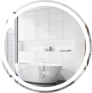 Lustra - COSTWAY Lustro LED z ogrzewaniem przeciwmgielnym, ściemniane lustro łazienkowe, lustro ścienne 3000K-6000K (Ø 60 cm) - miniaturka - grafika 1