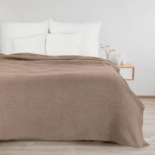 Koc 70 x 160 Design Bawełniano-Akrylowy Amber Ciemnobeżowy - Koce i narzuty dla dzieci - miniaturka - grafika 2