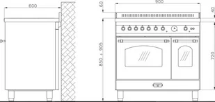 Kuchenka elektryczna Kuchnia indukcyjna LOFRA DOLCEVITA 90 NERO MATT RNMD96MFTE/5I/Bronze - Kuchenki elektryczne - miniaturka - grafika 11