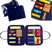 Zabawki sensoryczne - Tablica Manipulacyjna Książeczka Filcowa Edukacyjna Składana F45N - miniaturka - grafika 1