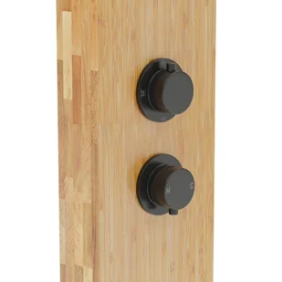 Corsan Balti Panel prysznicowy termostatyczny drewno bambusowe naturalne/czarny B001TBL - odbiór osobisty: Kraków, Warszawa - Panele prysznicowe - miniaturka - grafika 1