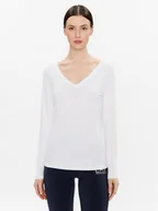 Bluzki damskie - EA7 Emporio Armani Bluzka 8NTT52 TJFKZ 0101 Biały Regular Fit - miniaturka - grafika 1
