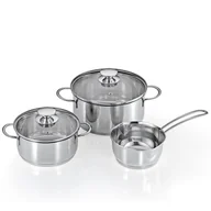 Zestawy garnków i patelni - Zestaw Garnków Ze Szklanymi Pokrywkami 2 Garnki Rondel - miniaturka - grafika 1