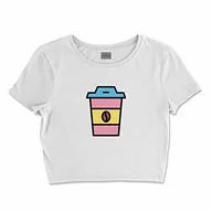 Koszulki i topy damskie - Bona Basics, Damski T-shirt basic, z nadrukiem cyfrowym, 100 bawełny, biały, swobodny, damski top, rozmiar: S, biały, S - miniaturka - grafika 1