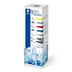 STAEDTLER 34 CPR12 Triplus Multi zestaw, kartonowe pudełko 12 sztuk do pracy w podróży - Długopisy - miniaturka - grafika 1