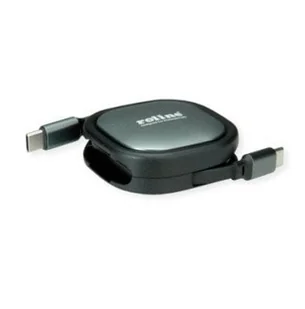 ROLINE Kabel USB 2.0 typu C, 60W, C-C, M/M, czarny, 1,2 m - Kable USB - miniaturka - grafika 1