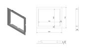 Akcesoria kominkowe - blena do wkładu LUCY 15 szerokość ramki 70 mm - miniaturka - grafika 1