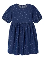 Sukienki - vertbaudet Sukienka dżinsowa "Louisette" w kolorze granatowym - miniaturka - grafika 1