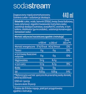 Sodastream syrop koncentrat Smak Pepsi 440ml DE PEPSI - Syropy i koncentraty owocowe - miniaturka - grafika 2